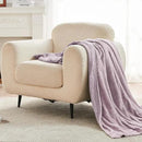 EMME Muslin and Fleece Throw Blanket Reversible - 50"*60" Lavender Soft Warm Throw Blankets for Couch Bed Picnic Travel Bed by CozyNest Decor