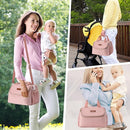 Breastmilk Cooler Bag with Ice Pack Fits 6 Baby Bottles up to 9 Ounce, Wearable Breast Pumps Cooler Bag for Nursing Mom Daycare, Work, Travel- Pink by TinyTreasures Baby Boutique