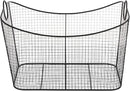 Deco 79 Metal Large Open Frame Wire Grid Storage Basket with Curved Sides and Ring Handles, 30" x 20" x 20", Black by GreenHaven Gardens