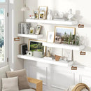 Heimlove 36 Inch Floating Shelves for Wall Set of 2,White Wall Shelves for Storage & Decor - Heavy Duty with Invisible Brackets,Perfect for Living Room,Bedroom,Home Office by CozyNest Decor