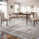 AMOAMI-3X5 Area Rug-Soft Washable Vintage Throw Accent Rugs for Living Room, Entryway, Bedroom, Kitchen, Bathroom, Laundry Room, Kitchen, Bathroom, Bedside, No Slip Grey by CozyNest Decor