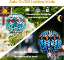 Afirst Solar Outdoor Garden Lights Decorative - Mosaic Solar Stakes Gazing Ball Waterproof Outdoor Lights Stakes for Pathway Yard Lawn Decoration(Green) by CozyNest Decor