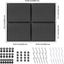 4 Pack Heavy Duty Steel Pegboard Garage Organization Panels,Universal 1/8 and 1/4 Pegboard Accessories,Suitable for Tool Storage,Garage Storage etc.(Black, 16X12) by GreenHaven Gardens