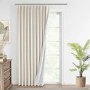 Vision Home Natural Pinch Pleated Full Blackout Curtains Linen Blended Room Darkening Window Curtains 112 inch for Living Room Bedroom Thermal Insulated Pinch Pleat Drapes with Hooks 60" Wx112 Lx1 by CozyNest Decor