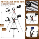 Dianfan Telescope,90mm Aperture 800mm Telescopes for Adults Astronomy,Portable Professional Refractor Telescope for Beginners,with Stainless Tripod & Phone Adapter,Carry Bag by TinyTreasures Baby Boutique