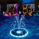 SZMP Solar Fountain, 4W Solar Powered Bird Bath Fountains with 4000 Battery, Color LED Lights, Outdoor Water Feature Fountain Pump with 7 Nozzle and 4 Fixers for Garden, Patio, Pond, and Pool by GreenHaven Gardens