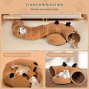 Odoland Reindeer Cat Tunnels Bed with 20 Kitten Toys for Indoor Cats, Plush Cats Couch Tunnel Bed - Kittens Cave Donut Tunnel - Detachable Soft Cat Bed and Variety Kitty Toy Set by CozyNest Decor