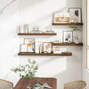 RICHFOCUS 40Inch Floating Shelves for Wall 2 Pack Shelves for Bedroom|Kitchen|Bathroom Wall Mounted Rustic Wood Floating Shelf with Invisible Brackets for Books|Storage|Decor, Rustic Brown by CozyNest Decor