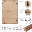 24x36 Poster Frame Natural Solid Walnut Photo Frames with 20x30 Removable Mat Wall Hanging Large Handcrafted Frame with HD Plexiglass Wall and Tabletop Display Large Picture Frame by CozyNest Decor