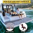Marine Carpet,6 FT x 18 FT Blue-Gray Indoor Outdoor Carpet 0.2" Thick Boat Carpet with Water-Proof TPE Backing, Non-Slide Outdoor Marine Carpet Roll for Home, Patio, Porch, Deck by CozyNest Decor