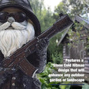 Better Office Products Garden Gnome Statue, 8" Height, Handcrafted Waterproof, UV-Resistant Polyresin Lawn Patio Porch Ornament Decoration (Stone Cold Hitman) by GreenHaven Gardens