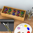 Drawer Organizer Storage Box Kitchen - Wood Stackable Tray Utensil Organizer for Office Drawers,Cabinets,Shelves,Pantry,or Bathroom Counter,Drawer Dividers for Silverware Set of 2（15x6x2.5inch） by CozyNest Decor