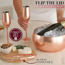 Gusto Nostro 4.1L Insulated Ice Bucket with Lid and Tongs, Double Wall Stainless Steel Ice Bucket Large, BPA Free Ice Bucket for Cocktail Bar, Keeps Champagne, Wine, Beer Chill for Parties (Rose) by CozyNest Decor