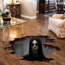 3D Halloween Wall Decals Scary Skeleton Halloween Wall Stickers, Spooky Long Hair Zombie Floor Decor Posters Decals Decorations for Living Room Bedroom Party Supplies by CozyNest Decor