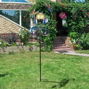 VCUTEKA Solar Lights Outdoor Metal Garden Stake Waterproof Crackle Glass Globe Garden Decor Butterfly for Pathway, Lawn, Patio, Yard by CozyNest Decor