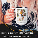 Personalized Coffee Mug 15 Oz, Custom Picture Text or Logo Ceramic Mug, Customized Gift for Men & Women, Taza Personalizada with Photo and Words, Customizable Large Tea Cup | White - Black by TinyTreasures Baby Boutique