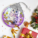Stained Glass Suncatcher, Jocidea Owl Ornament, Christmas Ornaments, Holidays Ornaments, Christmas Tree Decor, Owl Decor for Home, Owl Gifts by GreenHaven Gardens