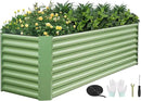8x2x2ft Raised Garden Bed - Galvanized Deep Root Planter Boxes Outdoor with Wing Nuts and Safety Edges for Gardening Vegetables, Flowers, Herbs, Succulents - Olive Green by GreenHaven Gardens