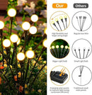 Solar Lights Outdoor (4 Pack-40 LEDs)，Waterproof Garden Fairy Swaying Firefly Lights ，Gifts for Outdoor Decorations，Suitable for Patio, terraces, lawns and Paths by GreenHaven Gardens