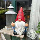 Middle Finger Gnome Statue 7.8in， Naughty Garden Gnome Statue Decoration and Lawn Ornament - Funny Garden Gnomes for Outdoor or Home Decor, Red, WSH004 by GreenHaven Gardens