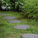 Ei Circular 15.5” Stepping Stones with Ground Stakes - Home or Garden Step Stones for Outdoor Walkway or Pathway Pavers - Resin Material (8, Slate Grey) by CozyNest Decor
