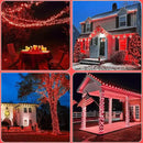 2 Pack Solar String Lights for Outside, Each 40Ft 120 LED Solar Lights Outdoor, 8 Modes Waterproof Solar Powered Twinkle Light for Backyard Patio Tree Party Garden Wedding Decoration, Red by GreenHaven Gardens