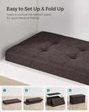 SONGMICS Mazie Collection - 30 Inches Folding Storage Ottoman Bench, Ottoman Foot Rest, End of Bed Bench, Storage Chest, Load 660 lb, for Living Room, Bedroom, Entryway, Brown ULSF047K02 by CozyNest Decor
