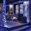 JMEXSUSS 2 Pack Blue and White Solar String Lights, Each 100 LED 33ft Solar Christmas Lights Outdoor Waterproof, 8 Modes Green Wire Solar Lights for Outside Garden Patio Party Decoration by GreenHaven Gardens