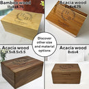 Customized Wedding Memory Box Small - Acacia Wood Engagement Gift Boxes for Couples, Keepsake Box Wedding Personalized, Custom Gift for 5 Year Marriage Anniversary Time Capsule, 8x6x4 in by TinyTreasures Baby Boutique