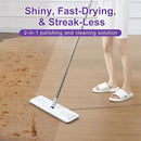 JOYMOOP Mop and Bucket with Wringer Set and Floor Cleaner Pods, Flat Floor Mop with 3 Reusable Microfiber Pads, Wet and Dry Use, Freesia Scent Pack of 15 Pacs for Floor Cleaning by CozyNest Decor