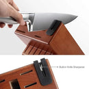 McCook® Knife Sets, German Stainless Steel Kitchen Knife Block Sets with Built-in Sharpener by CozyNest Decor