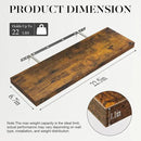 BAYKA Floating Shelves for Wall, 22.5 inches Wall Mounted Rustic Wood Shelves for Bathroom, Bedroom, Living Room, Floating Shelves for Books/Storage/Decor(Rustic Brown,Set of 3) by CozyNest Decor