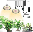 Grow Light Bulbs Indoor Plants Lights Adjustable Cord,Timer, Full Spectrum Plant Growing Lamp for Seedling,Greenhouse,Seedlings (2 Lights (14.7ft)) by GreenHaven Gardens