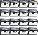 Peasur Solar Powered Lights Outdoor, 140LED 16Pack Motion Sensor Light Outside, IP65 Waterproof Fence Security Lighting with 3 Modes for Yard Wall Garden Cool White by GreenHaven Gardens