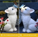 Cat Garden Figurines Outdoor Decor Solar Statue with LED Lights for Patio Lawn Yard Art Decoration Housewarming Garden Gift by CozyNest Decor