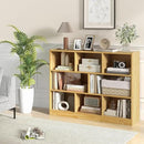 Tangkula 8-Cube Bookcase, Wood 3 Tier Open Storage Bookshelf, Modern Multipurpose Display Cabinet for Living Room, Study, Reading Nook, 48 x 12.5 x 36.5 Inch, Burlywood by CozyNest Decor