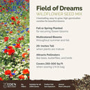 Eden Brothers Field of Dreams Flower Mixed Seeds for Planting, 1/4 lb, 120,000+ Seeds with German Chamomile, Cornflower | Attracts Pollinators, Plant in Spring or Fall, Zones 3, 4, 5, 6, 7, 8, 9, 10 by GreenHaven Gardens