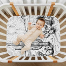 Western Desert Landscape Crib Sheets for Boys and Girls, Fitted Baby Crib Sheets Soft and Breathable Mini Crib Sheets 52 X 28 X 9 Inches by TinyTreasures Baby Boutique
