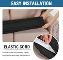 H.VERSAILTEX Super Stretch Individual Seat Cushion Covers Sofa Covers Couch Cushion Covers Slipcover Sets Thick Jacquard Textured Twill Fabric (1 Piece Loveseat Cushion Cover, Black) by CozyNest Decor