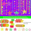 508ft UV Neon Paper Garland Crepe Streamers Glow in The Dark Party Supplies Garland Neon Party Decorations Streamers for Blacklight Reactive Fluorescent Wedding Birthday Party Decorations by TinyTreasures Baby Boutique