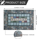 CHICHIC Rectangle Entrance Door Mat Large 18 x 30 Inch Entry Way High Traffic Area Doormat Front Door Rugs Outdoors Heavy Duty Welcome Mat, Non Slip Rubber Back Low Profile for Garage by CozyNest Decor