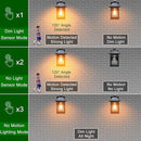 Solar Powered Wall Lanterns Outdoor with 3 Modes, Dusk to Dawn Motion Sensor LED Sconce Lights Waterproof, Exterior Front Porch Security Lamps Wall Mount Patio Fence Decorative Light Fixtures by CozyNest Decor