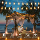 OHLUX 60FT Solar Globe String Lights Outdoor, Shatterproof Solar Patio Lights with Remote, 27 Dimmable ST38 LED Filament Bulbs, 2200K Soft Warm White Edison Hanging Light for Outside Canopy Deck by CozyNest Decor