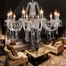 LIUMANG Modern Elegant 10 Lights K9 Crystal Glass Chandelier Pendant Ceiling Lighting European Style for Dining Living Room Bedroom Transparent, 10 E12 Bulbs Required by CozyNest Decor