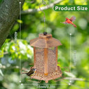 Lantern-Shaped Metal Bird Feeder for Outdoor Hanging, 3.5LB Large Capacity, Garden Decoration - Attracts Wild Birds, Durable Outdoor Bird Feeding Station for Garden Yard Outside Backyard by GreenHaven Gardens