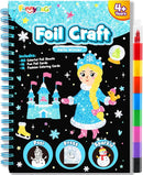 FUNNYB&G Foil Art Craft Activity for Kids - Gift for Girls Crafts for Kids Fun Art Supplies DIY Creative Travel Toy, Birthday Gift Party Favor Toys for Girls Boys 4 5 6 7 8 9 Years Old (Winter) by TinyTreasures Baby Boutique