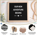 9 Pcs Pregnancy Announcement Set Pregnancy Reveal Ideas Felt Letter Board Baby Bodysuit Booties Photo Frame Bear Plush Wood Blocks for Coming Soon Baby Announcement(Black) by TinyTreasures Baby Boutique