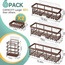 Veken Shower Caddy 6-Pack, No Drilling & Rustproof, Waterproof Adhesive Shelves Rack with Soap Holder, Large Capacity Bathroom Organizers and Storage, Wall-Mounted Kitchen & Home Decor by CozyNest Decor