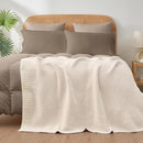 Snuggle Sac Heather Ivory Oversized Throw Blanket for Couch, Super Soft Warm Blankets Cozy Knit Fuzzy Lightweight Throw XL for Sofa, Bed, Heather Ivory, 50x 70 inches by TinyTreasures Baby Boutique