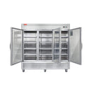 82" Commercial Stainless Steel Upright Display 3 Section Merchandiser Refrigerator (SAK15724)